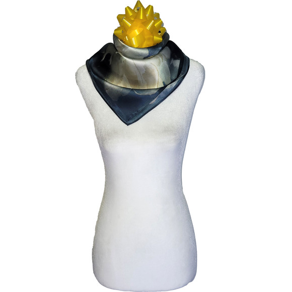 NWT Genuine 100% Mulberry Silk Satin Scarf 25"x25" Medium Square Shawl Wrap 5739 - Picture 4 of 7